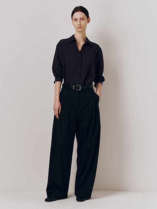 Kindersalmon Tacit Linen Shirt Muted Charcoal