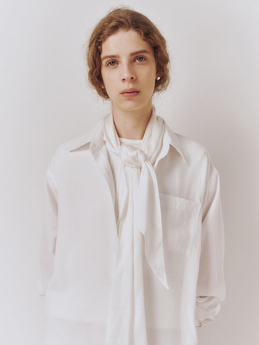 Kindersalmon Tacit Linen Shirt White