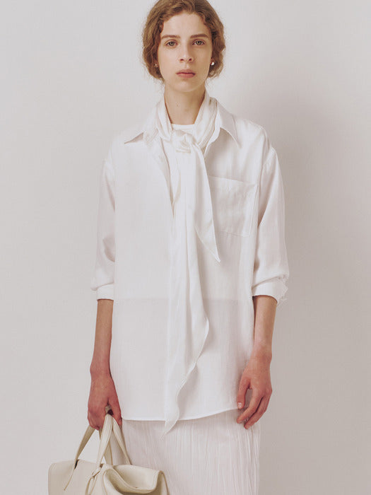 Kindersalmon Tacit Linen Shirt White