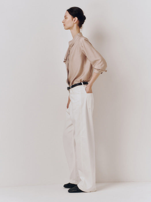 Kindersalmon Draped Casa Top Taupe