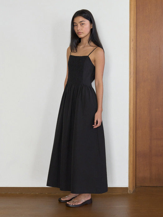 Mango Maniplease Sherry Shirring One Piece Black