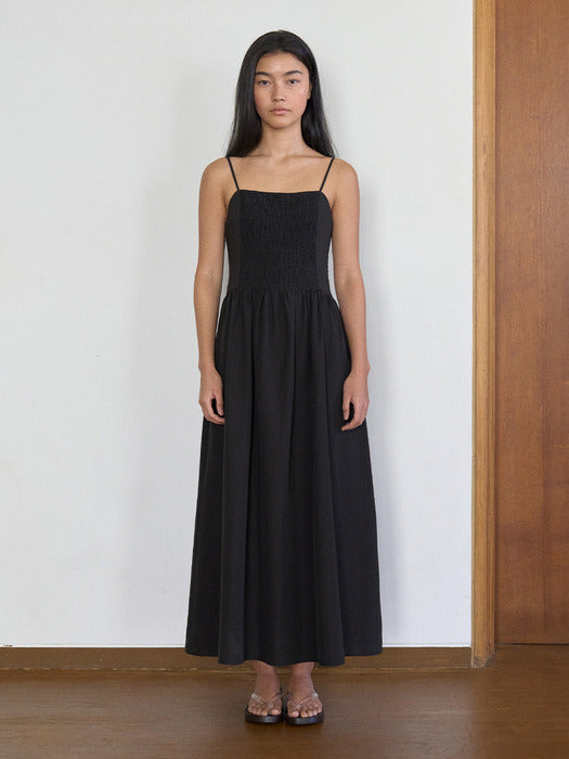 Mango Maniplease Sherry Shirring One Piece Black