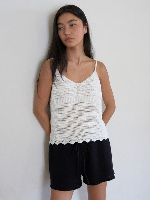 Mango Maniplease Oasis Knit Shorts Black