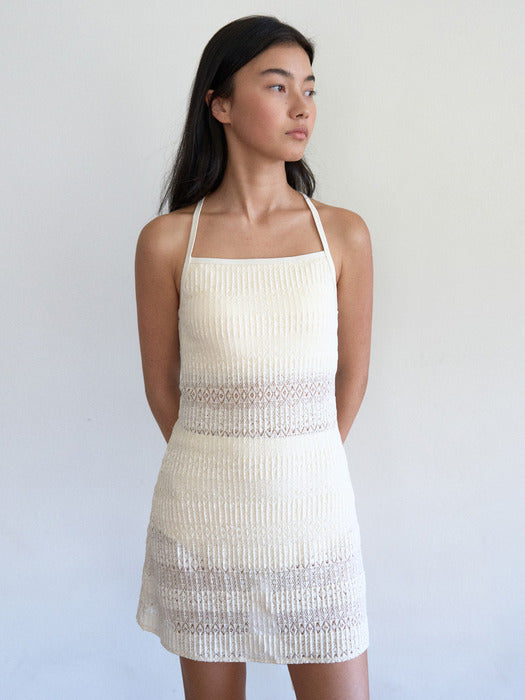 Mango Maniplease Kasis Crochet Swimsuit Natural