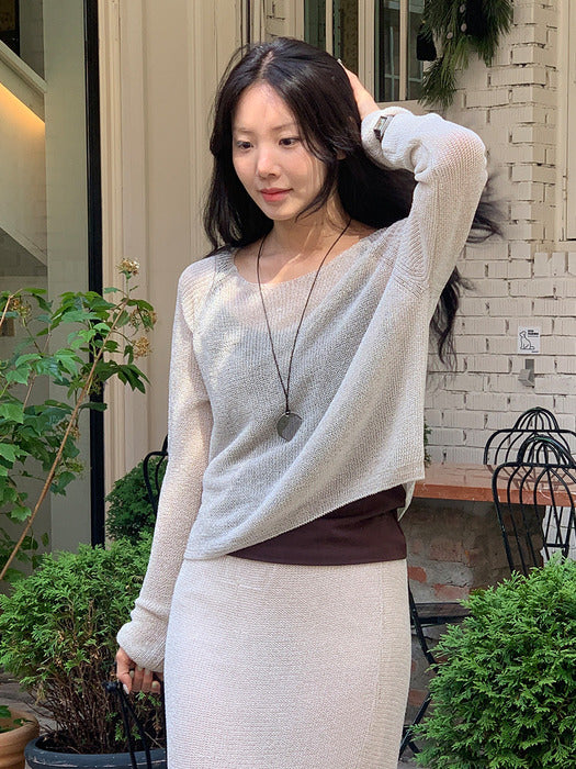 Mango Maniplease Neff Glitter Crop Knit Champagne