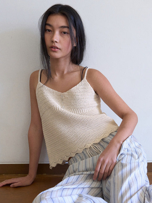 Mango Maniplease Sahara Knit Bustier Natural
