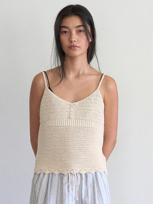 Mango Maniplease Sahara Knit Bustier Natural