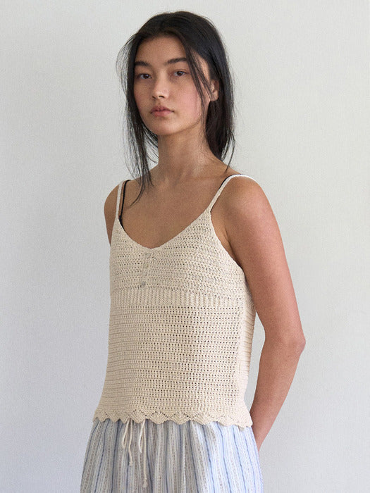 Mango Maniplease Sahara Knit Bustier Natural
