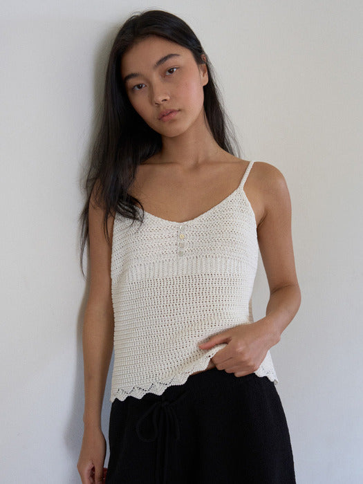 Mango Maniplease Sahara Knit Bustier Ivory