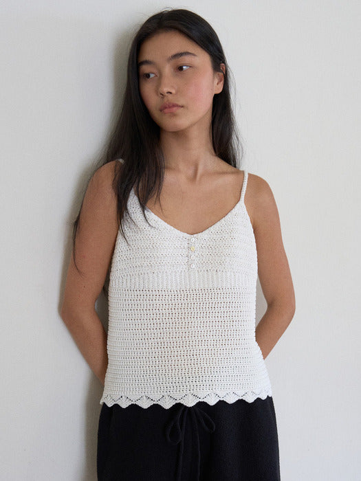 Mango Maniplease Sahara Knit Bustier Ivory