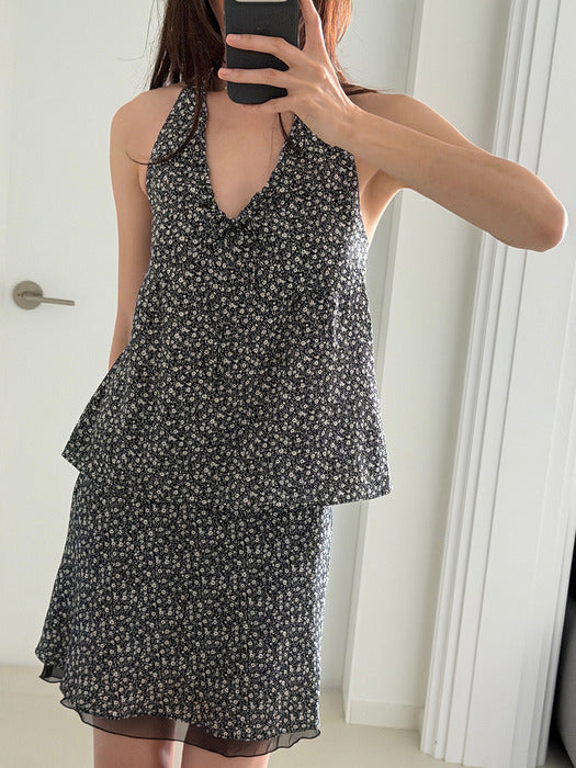 Mango Maniplease Bambi Floral Blouse Black