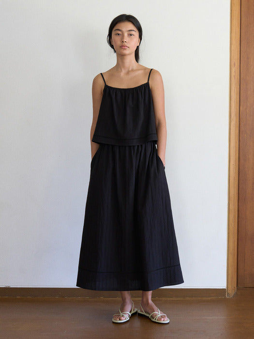 Mango Maniplease Bridge Cotton One Piece Black
