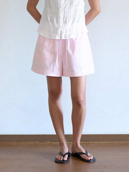 Mango Maniplease Sorbi Banding Shorts Light Pink