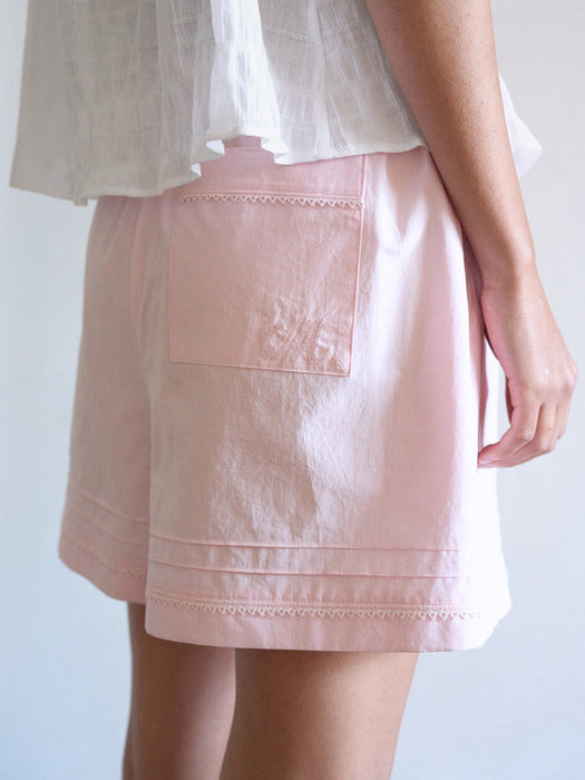 Mango Maniplease Sorbi Banding Shorts Light Pink