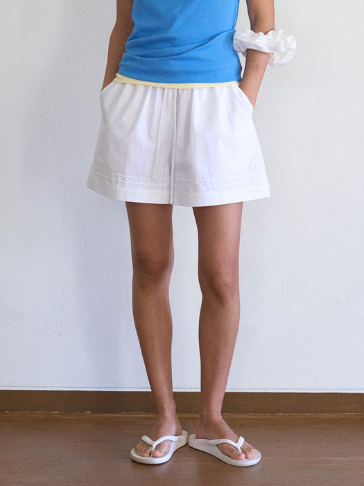 Mango Maniplease Sorbi Banding Shorts White