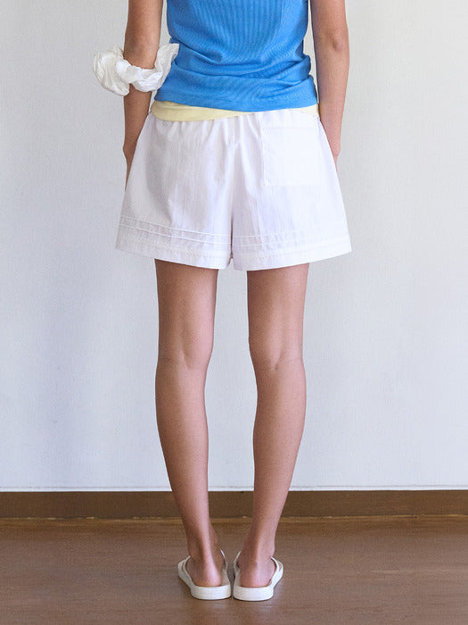 Mango Maniplease Sorbi Banding Shorts White