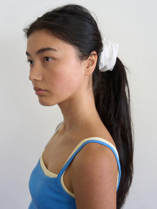 Mango Maniplease Crinkle Scrunchie Pearl White