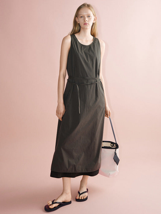 Facade Pattern Breeze Maxi Dress charcoal