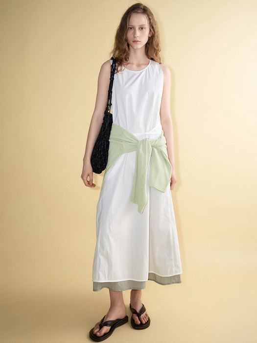 Facade Pattern Breeze Maxi Dress white