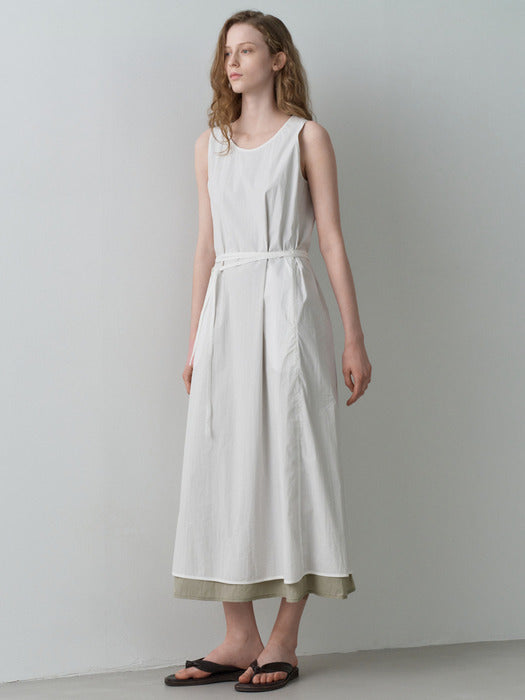 Facade Pattern Breeze Maxi Dress white