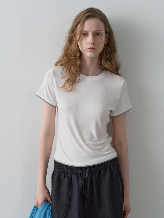 Facade Pattern Soft Layered T-shirt