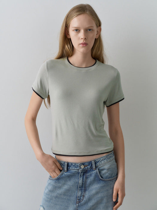 Facade Pattern Soft Layered T-shirt