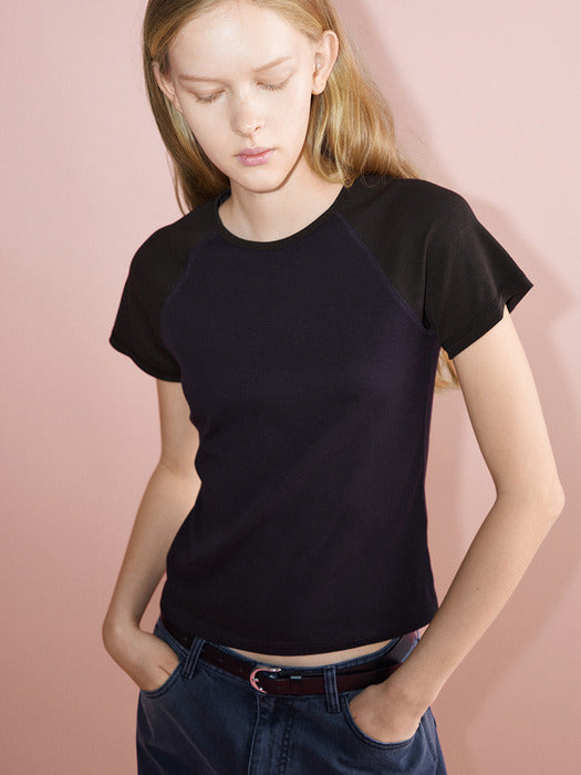 Facade Pattern Classic Raglan Rib T-shirt