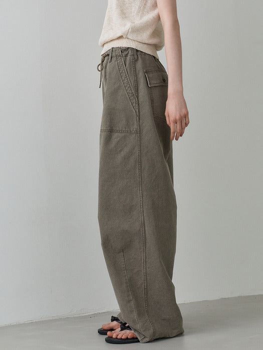 Facade Pattern String Fatigue Pants khaki