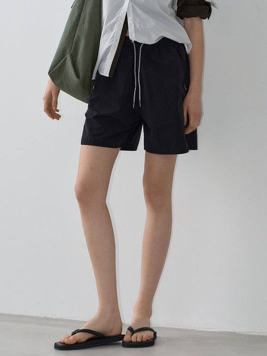 Facade Pattern Line Track Shorts dark navy