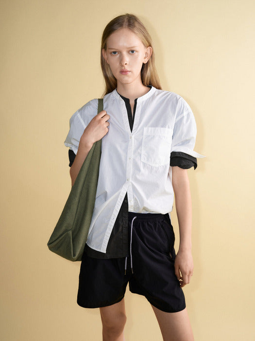 Facade Pattern Line Track Shorts dark navy