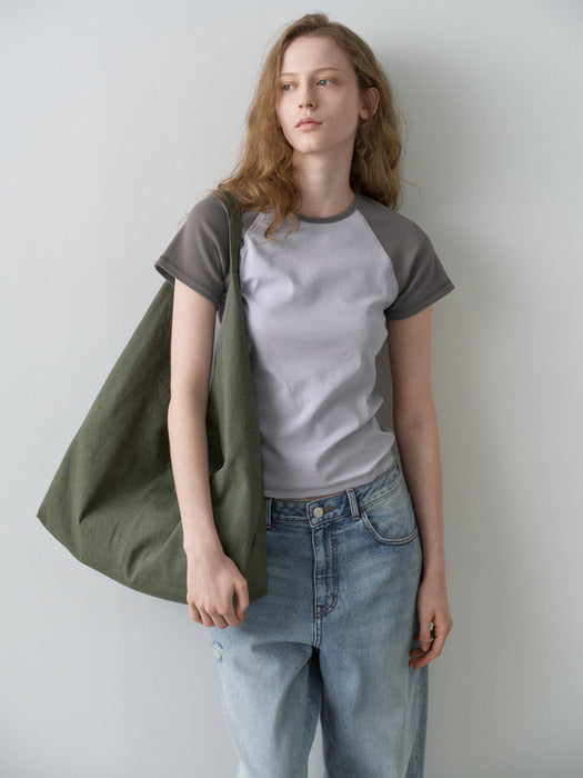 Facade Pattern Cotton Scone Big Bag khaki