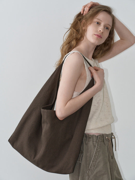 Facade Pattern Cotton Scone Big Bag brown