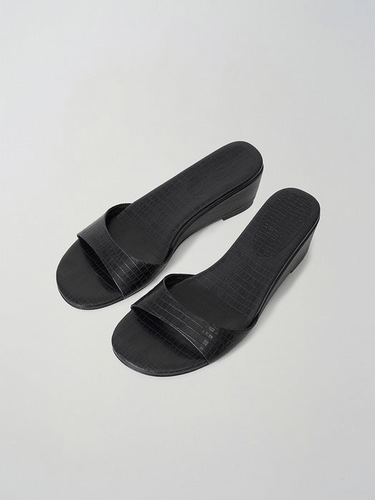 Moia wedge mule (dark navy)