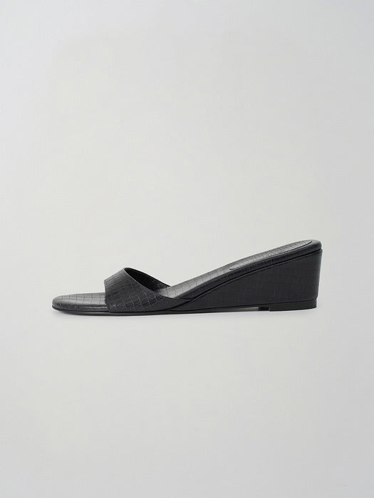 Moia wedge mule (dark navy)