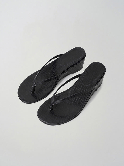 Moia wedge flip-flops (dark navy)