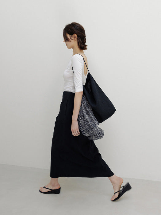 Moia backless cotton t-shirt (white)
