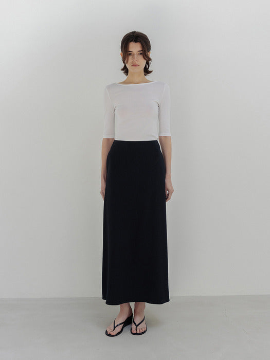 Moia backless cotton t-shirt (white)
