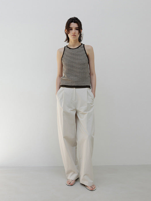 Moia wave knit top (brown mix)