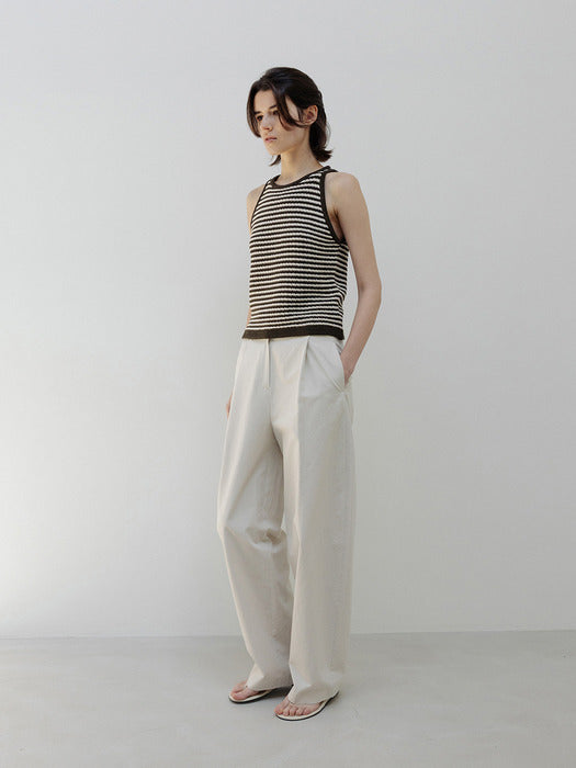 Moia wave knit top (brown mix)