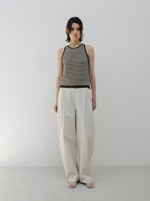 Moia wave knit top (brown mix)