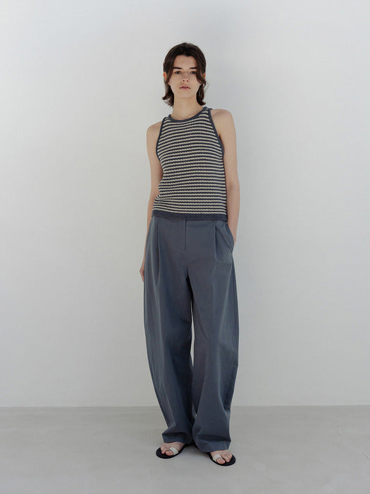 Moia wave knit top (blue mix)