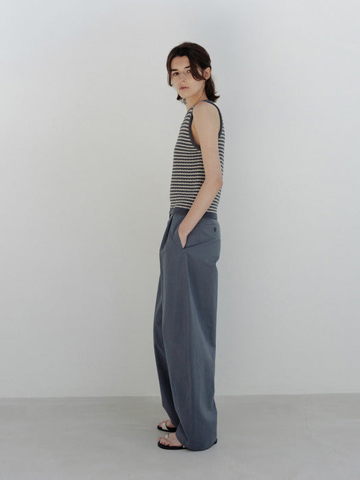 Moia wave knit top (blue mix)