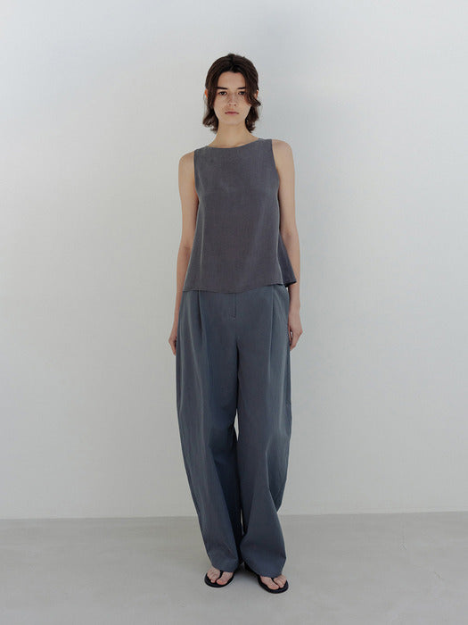 Moia draped blouse (gray)