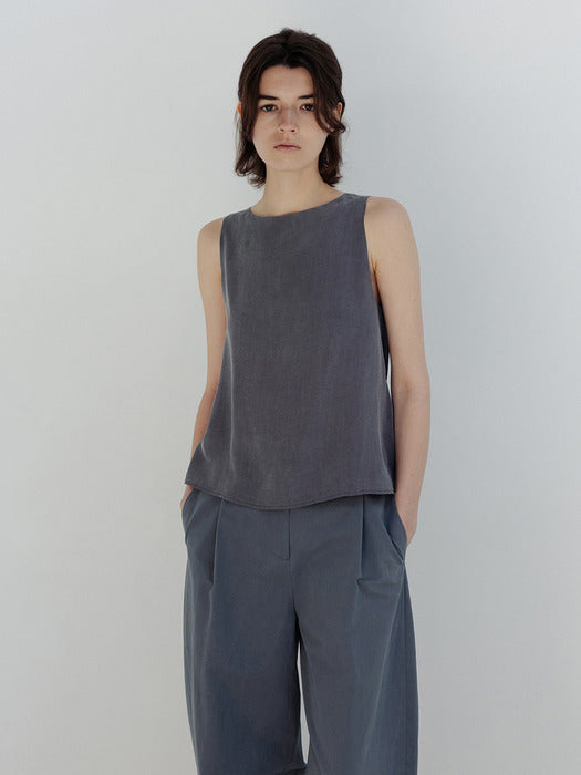 Moia draped blouse (gray)