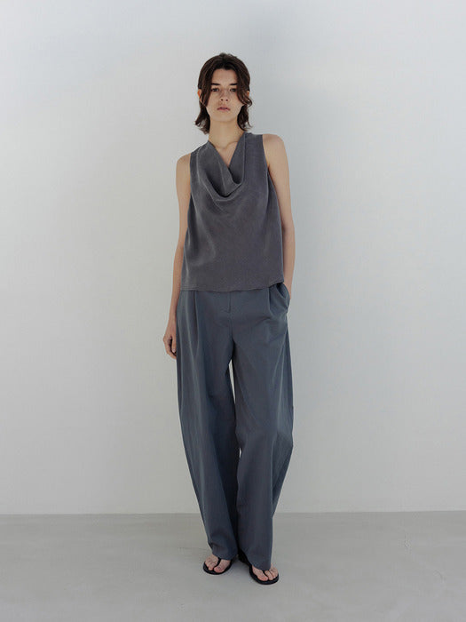 Moia draped blouse (gray)