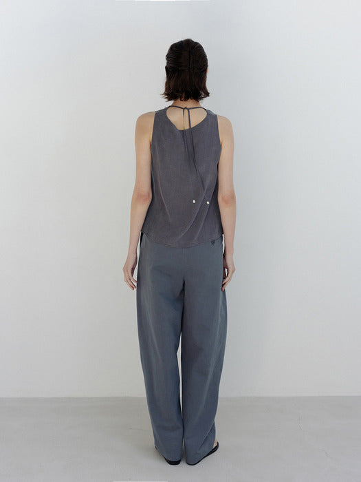 Moia draped blouse (gray)