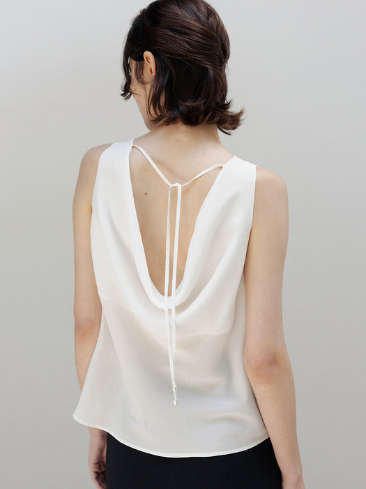 Moia draped blouse (ivory)