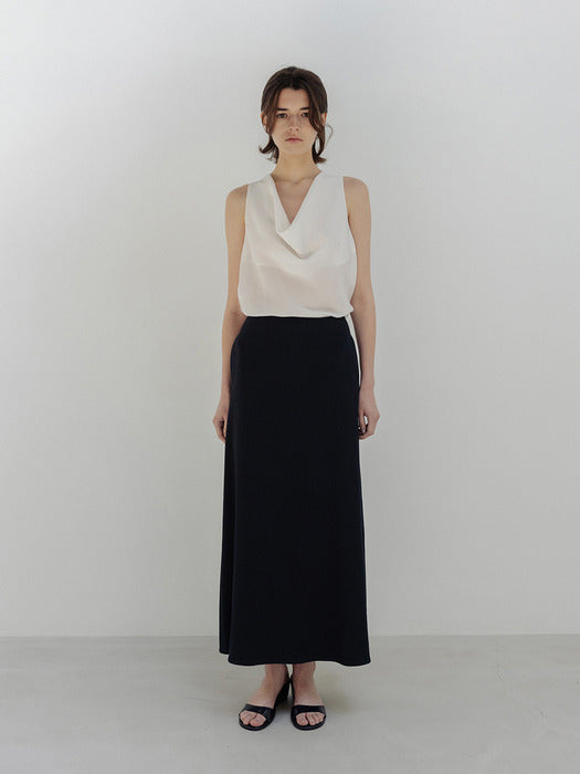 Moia draped blouse (ivory)