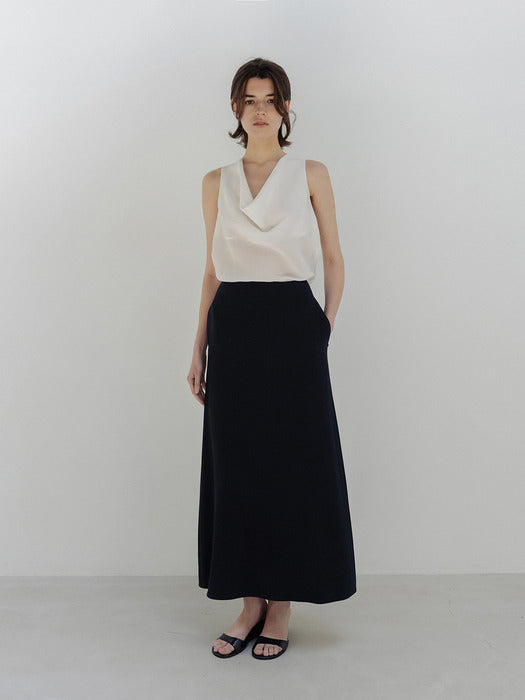 Moia draped blouse (ivory)