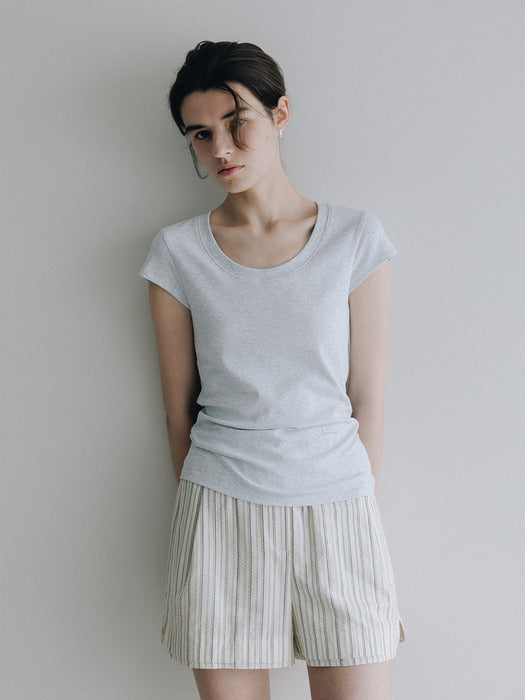 Loeuvre U-Neck Slim Fit T-Shirt